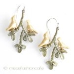 マイケルミショー 小鳥と木　ピアス