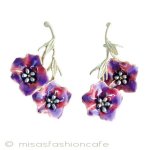 マイケルミショー再販 真珠 朝顔イヤリング