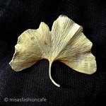 マイケルミショー　 イチョウの葉ブローチ