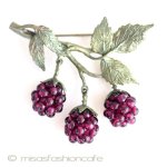 Michaudブローチ　再販！ ガーネットのラズベリー