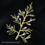 真珠 松の木 ブローチ