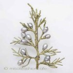 マイケルミショー ブローチ 真珠・松の木