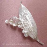 Michaud ブローチ 銀製 真珠のすずらん