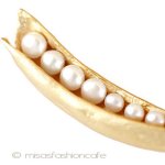 マイケルミショーブローチ ７真珠のえんどう豆24金