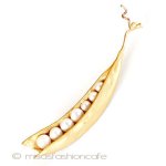 マイケルミショーブローチ ７真珠のえんどう豆24金