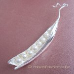 マイケルミショー ブローチ 真珠 さやえんどう豆