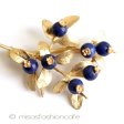 （画像用） マイケルミショー 　ブローチ 24Kgp天然石ブルーベリー