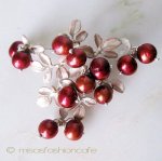 マイケルミショー ブローチ 　クランベリー　銀製