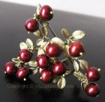 マイケルミショーブローチ 　真珠のクランベリー