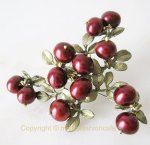 マイケルミショーブローチ 　真珠のクランベリー