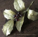 マイケルミショー ブローチ ヒイラギ（ポインセチア）