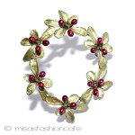 マイケルミショーブローチ 真珠ベリーのリース