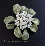 マイケルミショーブローチ 真珠 小花ブーケ