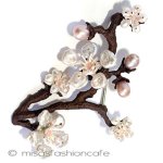 マイケルミショーブローチ ケシパール　真珠の桜