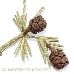 マイケルミショーブローチ 松ぼっくり杉の木　再販