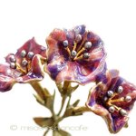 マイケルミショー ブローチ 朝顔の花　真珠