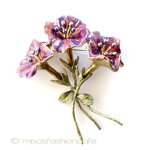 マイケルミショー ブローチ 朝顔の花　真珠