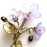 マイケルミショー ブローチ 真珠　スミレのお花