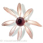 マイケルミショーブローチ アートガラスのお花