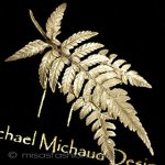 マイケルミショー再販 シダの葉　ブローチ