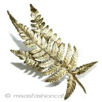 マイケルミショー再販 シダの葉　ブローチ