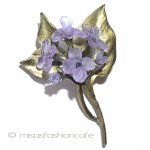 マイケルミショーブローチ ライラックの花束