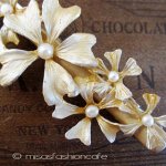 Michaud ヘアークリップ 　真珠のお花　