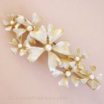 Michaud ヘアークリップ 　真珠のお花　