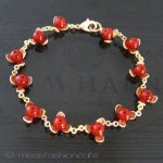 Michaud ブレスレット 天然石カーネリアンの実