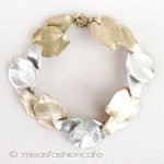 Michaud ブレスレット 金銀2トーン・リーフ