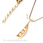 マイケルミショー　24Kgp 真珠えんどう豆ネックレス