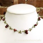 ミショー ネックレス 真珠のクランベリー