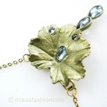 Michaudネックレス　再販 天然石トパーズの雫