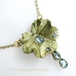 Michaudネックレス　再販 天然石トパーズの雫