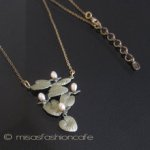 Michaud ネックレス 　真珠 睡蓮の花