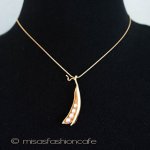 マイケルミショー・ネックレス 24Kgp・真珠えんどう豆