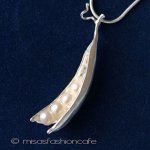 マイケルミショー・ネックレス 真珠・銀のエンドウ豆