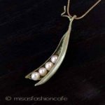 マイケルミショー・ネックレス ４真珠のさやえんどう豆