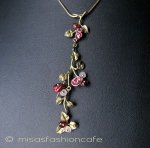 マイケルミショー ネックレス バラ　天然石とケシパール