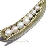 マイケルミショー ブローチ ７真珠のさやえんどう豆