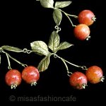 マイケルミショー ネックレス 天然珊瑚のりんご