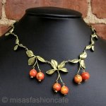 マイケルミショー ネックレス 天然珊瑚のりんご