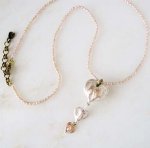 Michaud ネックレス ハート型フラワー（真珠）