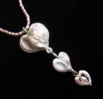 Michaud ネックレス ハート型フラワー（真珠）