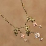 マイケルミショー ネックレス 真珠・タイツリソウ