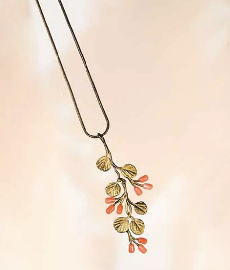 （画像用） マイケルミショー ネックレス 珊瑚のストロベリー