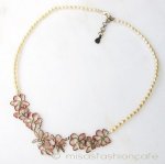 Michaudネックレス　再販！ 　真珠 マグノリアの花