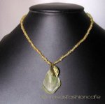 マイケルミショー ネックレス 　天然石　薔薇（イエロー）