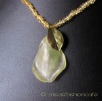 マイケルミショー ネックレス 　天然石　薔薇（イエロー）