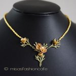 Michaud ネックレス 真珠 ポピーのお花